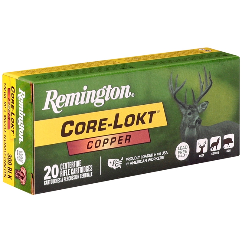 Remington Core-Lokt Copper 300 Blackout Ammo 120 Grain Hollow Point - R27857