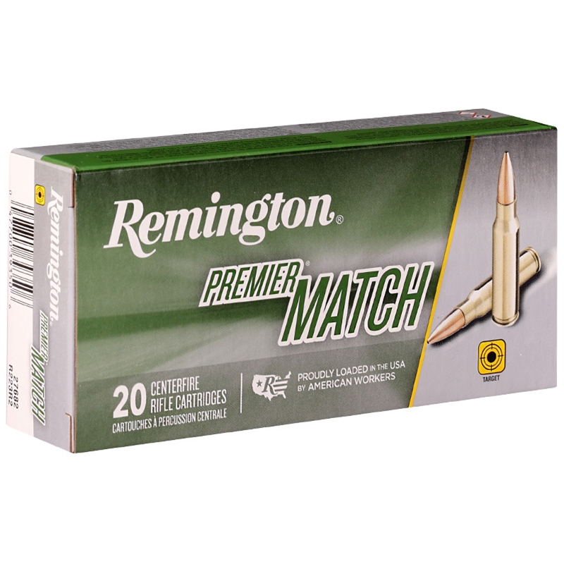 Remington Premier Match 223 Ammo 52 Grain Boat Tail Hollow Point - 27682