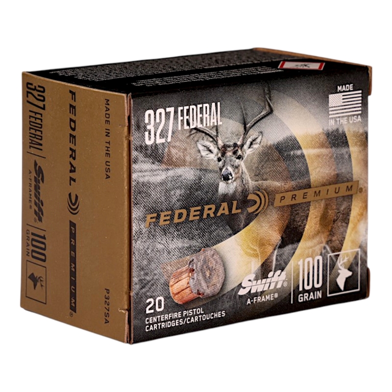 Federal Premium 327 Federal Magnum Ammo 100 Grain Swift A-Frame Jacketed Hollow Point - P327SA