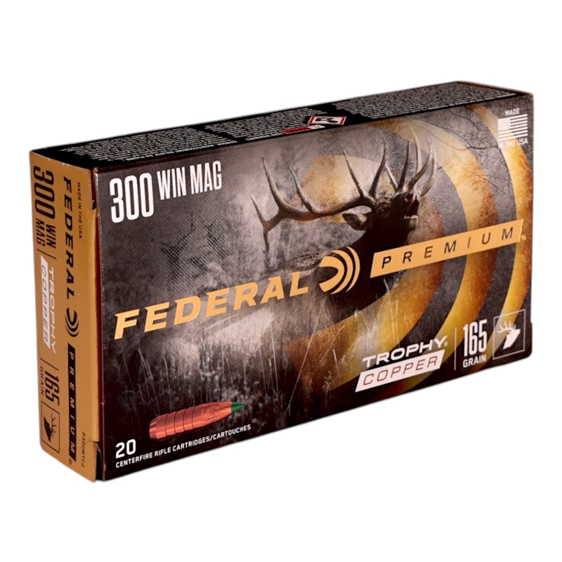 Federal Premium 300 Winchester Magnum Ammo 165 Grain Trophy Bonded Tip - P300WTC2