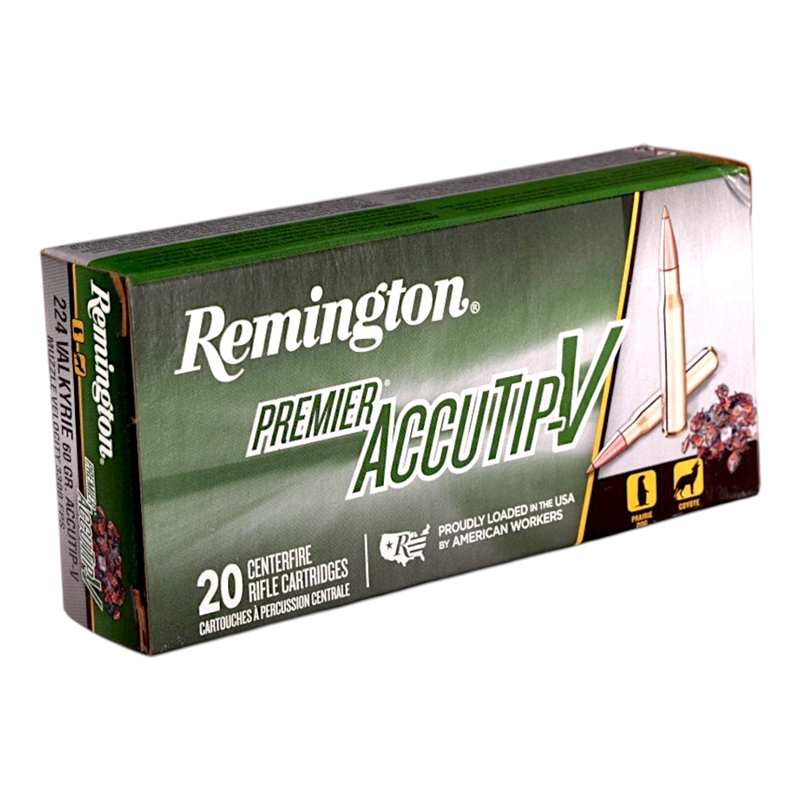 Remington Premier AccuTip-V 224 Valkyrie Ammo 60 Grain Polymer Tip - 21202