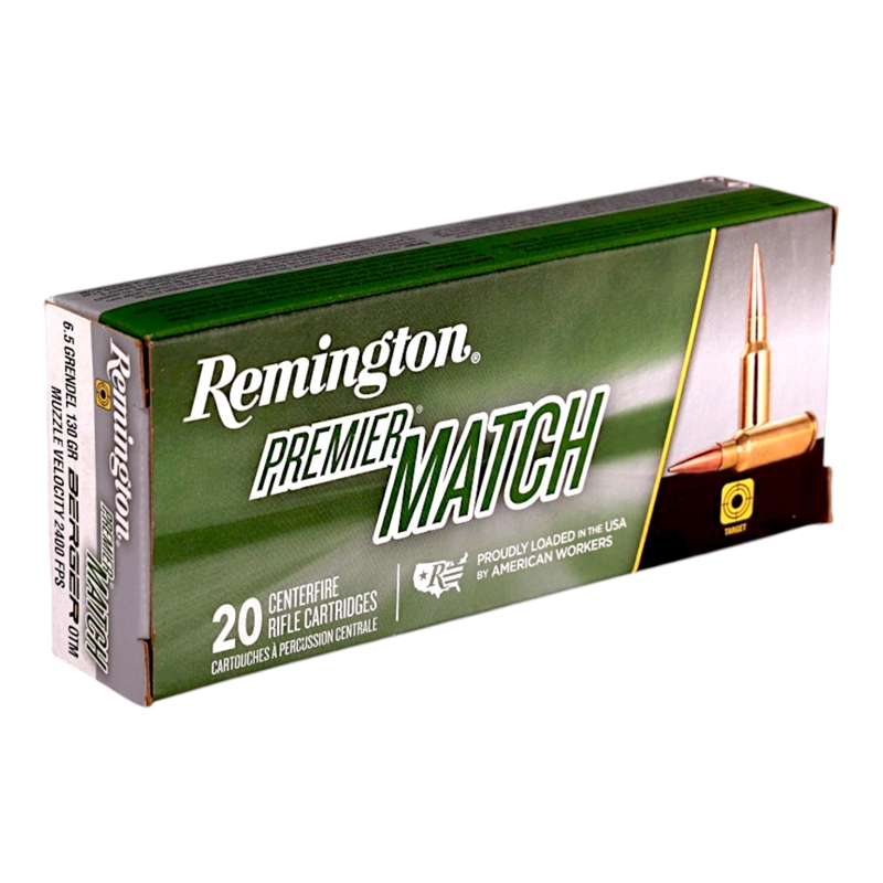 Remington Premier Match 6.5 Grendel Ammo 130 Grain Open Tip Match - 21205