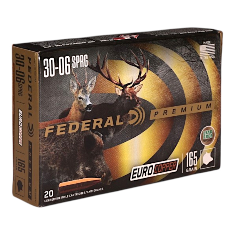 Federal EuroCopper 30-06 Springfield Ammo 165 Grain - P3006CXI