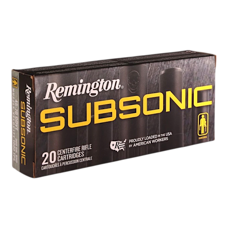 Remington Subsonic 45-70 Government Ammo 300 Grain Bonded Hollow Point - 27747