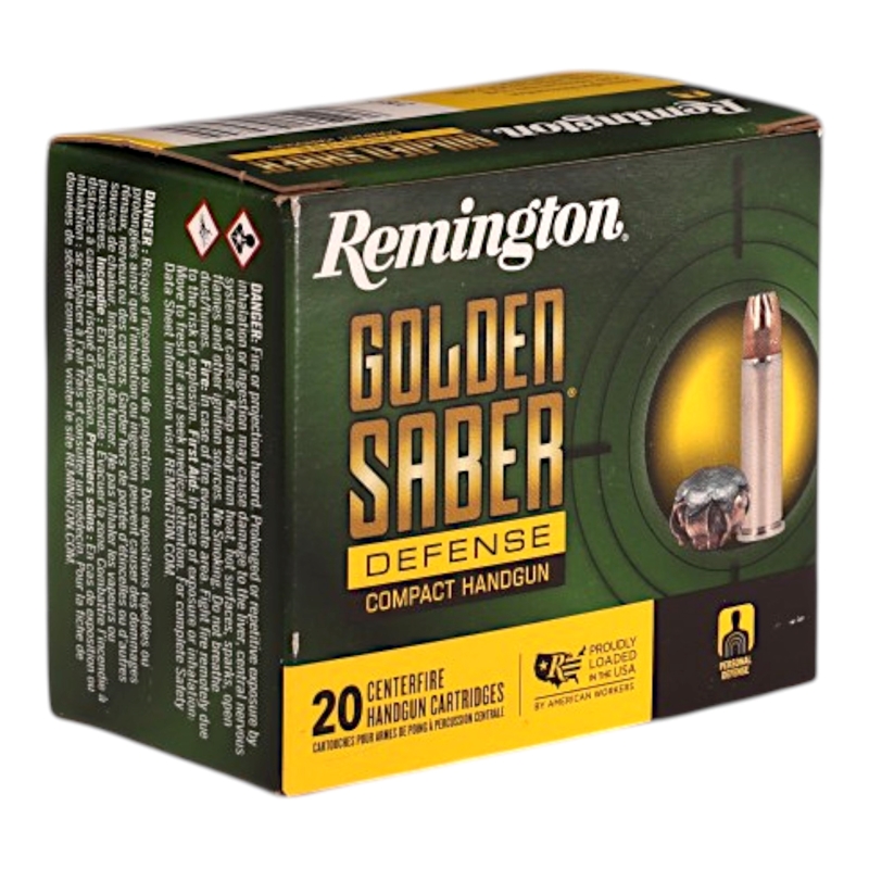 Remington Golden Saber Defense 38 Special +P Ammo 125 Grain Brass Jacketed Hollow Point - 27617