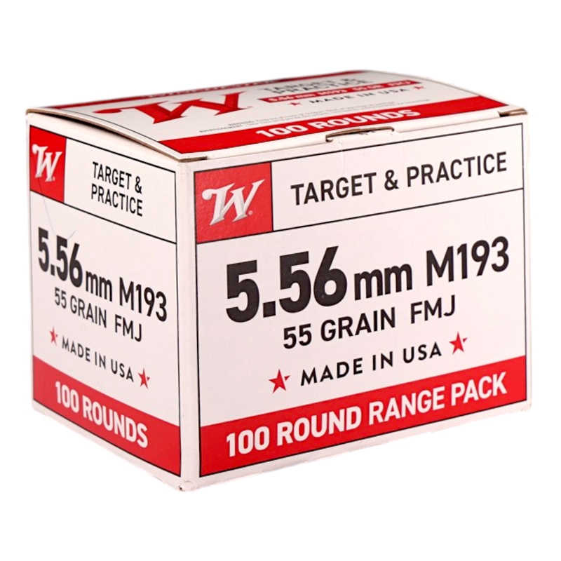 Winchester USA 5.56x45mm NATO Ammo 55 Grain Full Metal Jacket - WM193100