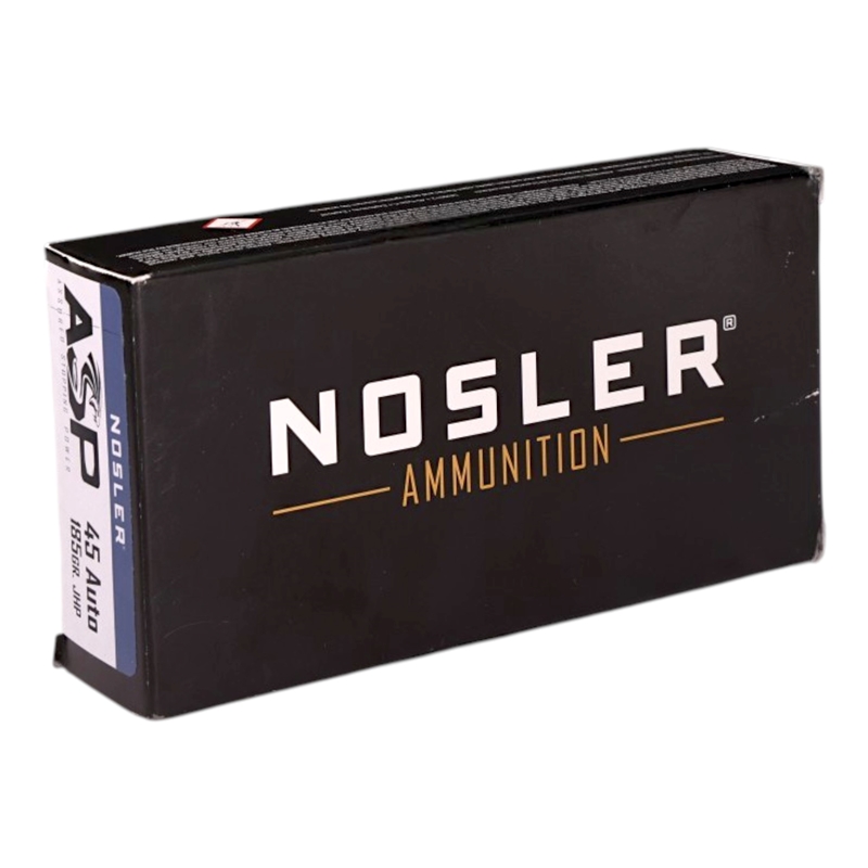 Nosler Match Grade 45 ACP Ammo 185 Grain Jacketed Hollow Point - 51271