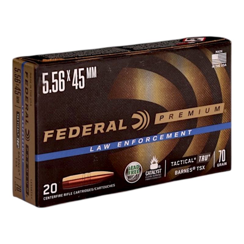 Federal Law Enforcement 5.56x45mm NATO Ammo 70 Grain Barnes TSX - LE556TSX