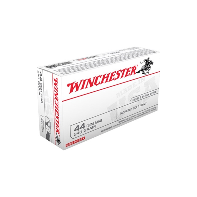 Winchester USA 44 Remington Magnum 240 Grain Jacketed Soft Point