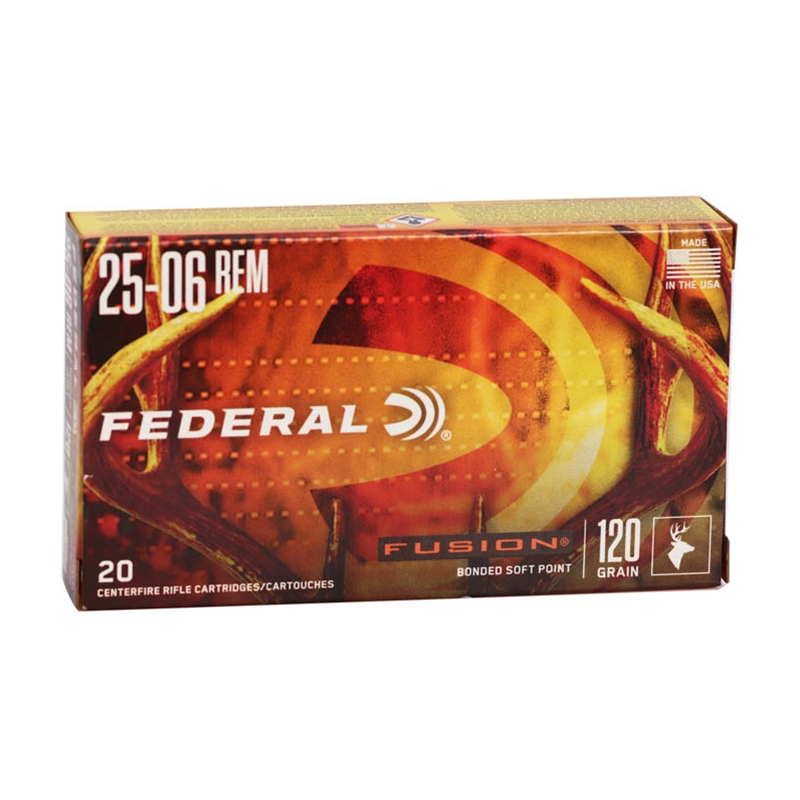 Federal Fusion 25-06 Remington 120 Grain Spitzer Boat Tail Ammunition