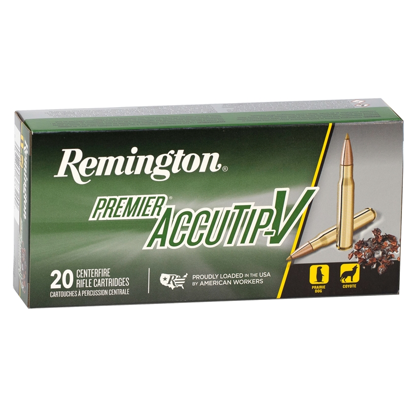 Remington Premier Varmint 204 Ruger Ammo 40 Grain AccuTip-V Boat Tail