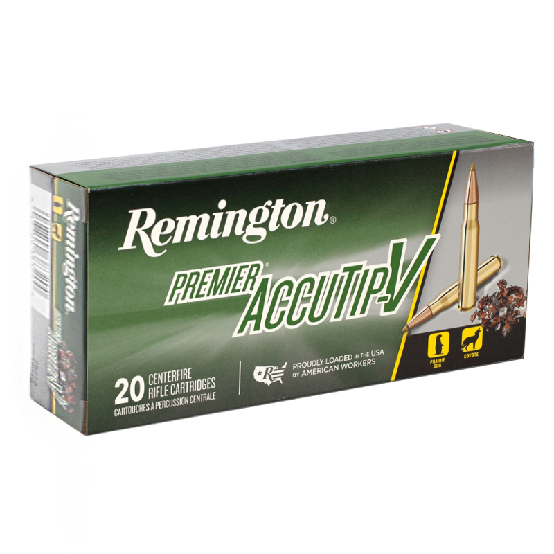 Remington Premier Varmint 204 Ruger Ammo 40 Grain AccuTip-V Boat Tail