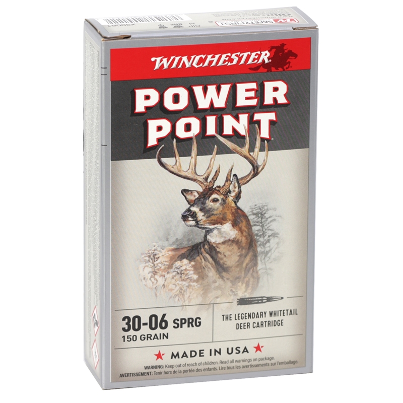 Winchester Power-Point 30-06 Springfield Ammo 150 Grain Soft Nose Jacket