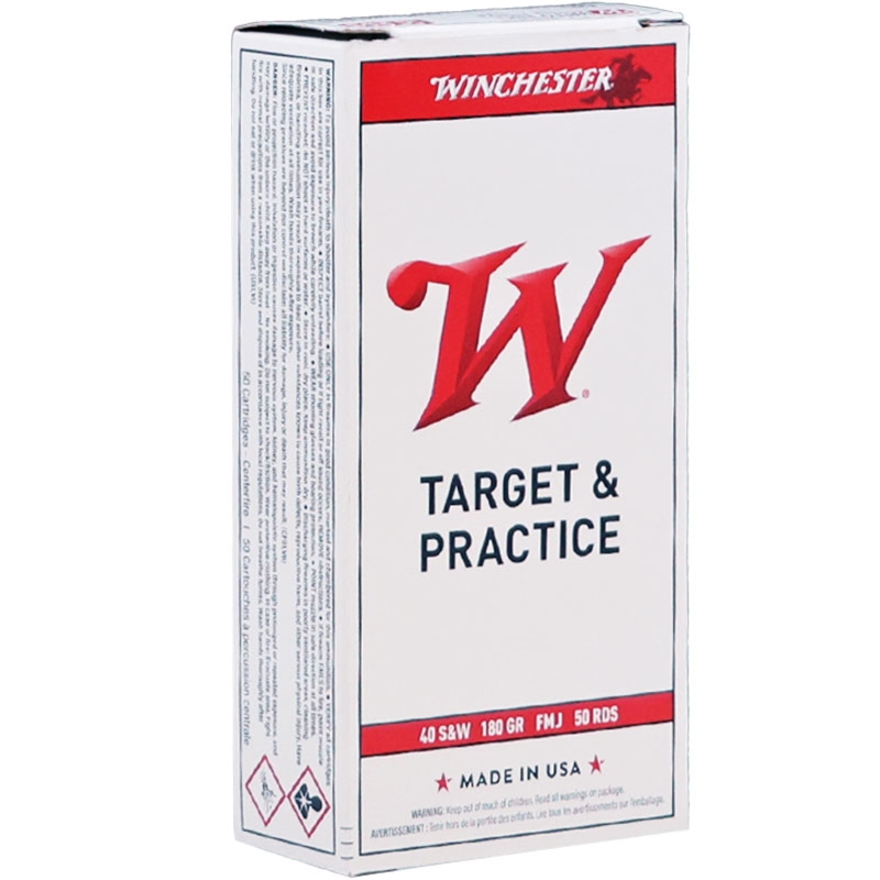 Winchester USA 40 S&W Ammo 180 Grain Full Metal Jacket Q-Loads - Q4238