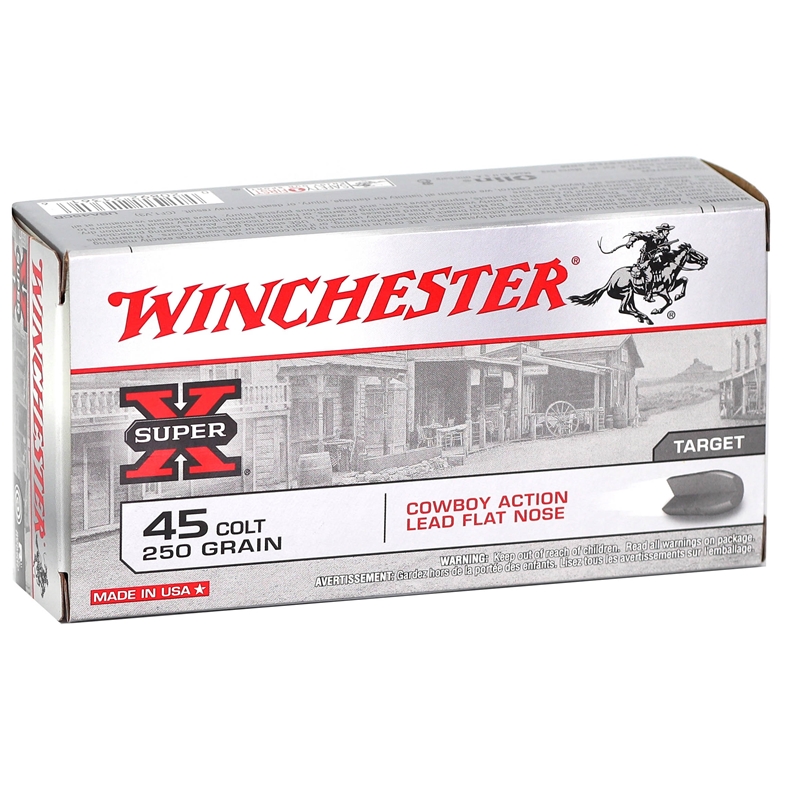 Winchester USA Cowboy 45 Long Colt Ammo 250 Grain Lead Flat Nose