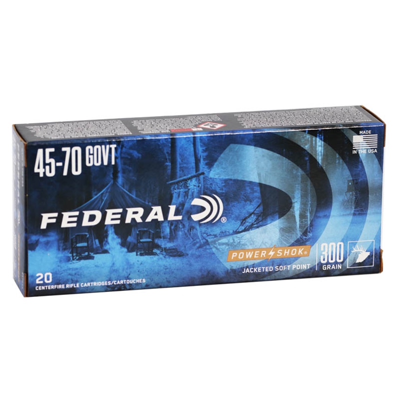 Federal Power-Shok 45-70 Government Ammunition 300 Grain Speer Hot-Cor Soft Point - 4570AS