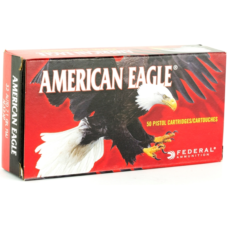 Federal American Eagle 32 ACP Auto Ammo 71 Grain Full Metal Jacket