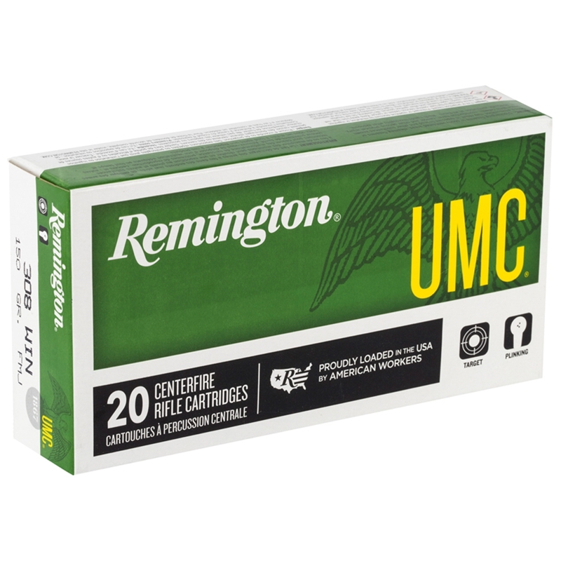 Remington UMC 308 Winchester Ammo 150 Grain Full Metal Jacket