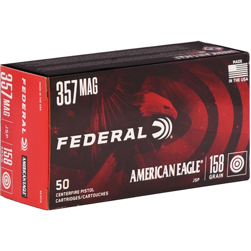 Federal American Eagle 357 Magnum Ammo 158 Grain Jacketed Soft Point - AE357A