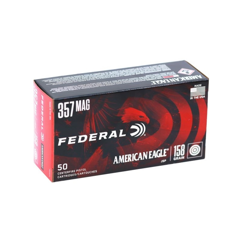 Federal American Eagle 357 Magnum Ammo 158 Grain Jacketed Soft Point