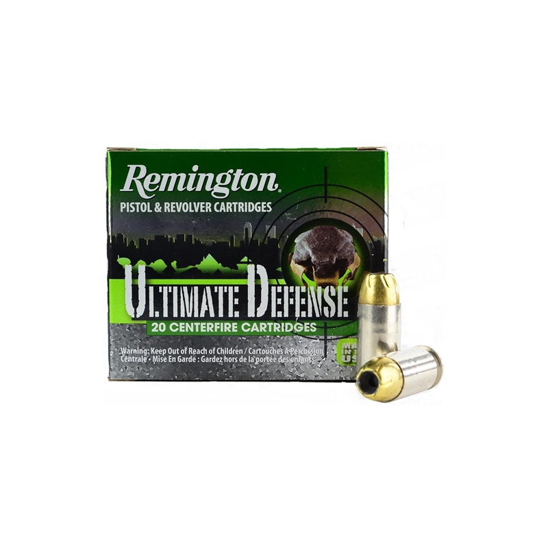 Remington Ultimate Home Defense 40 S&W 180 Grain Brass Jacketed Hollow Point