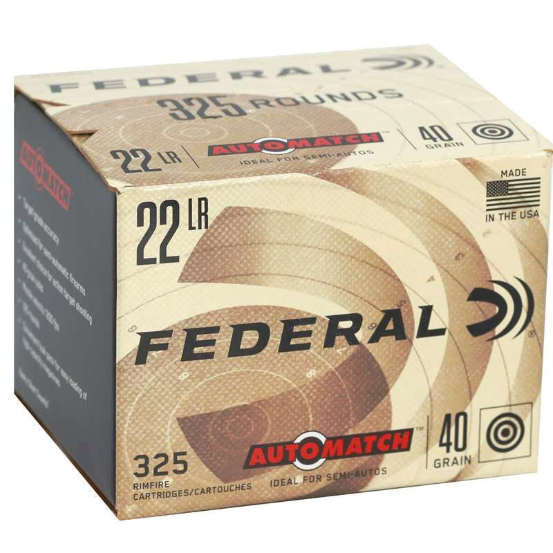 Federal AutoMatch 22 Long Rifle Ammo 40 Grain Lead Round Nose
