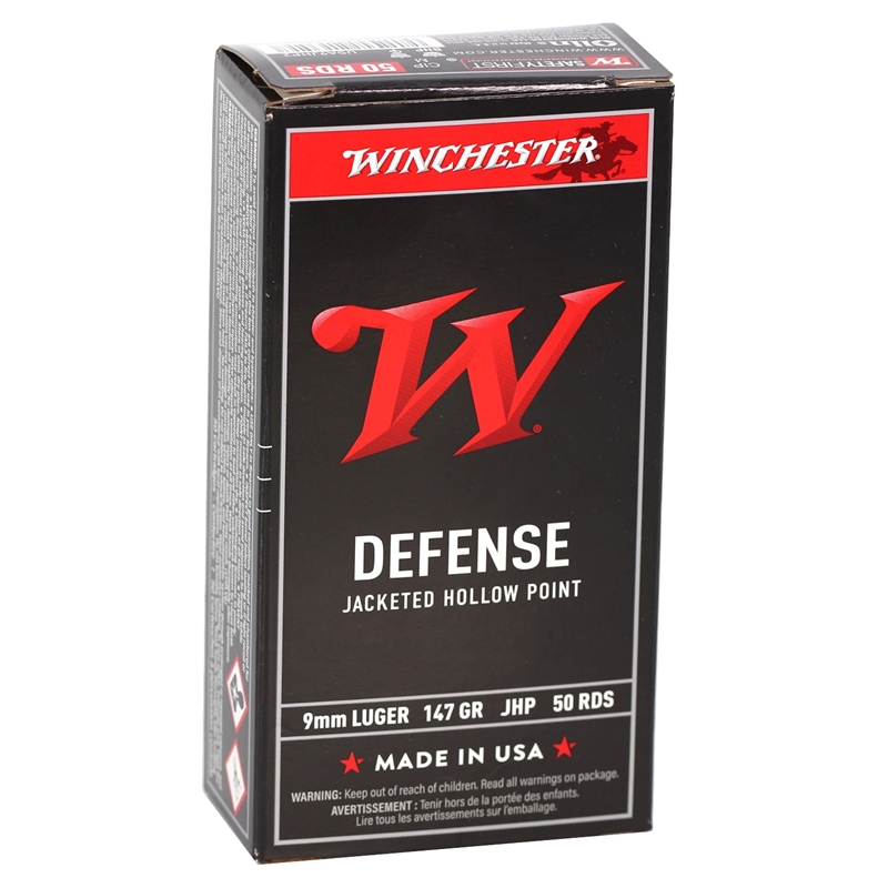 Winchester USA 9mm Luger 147 Grain Jacketed Hollow Point