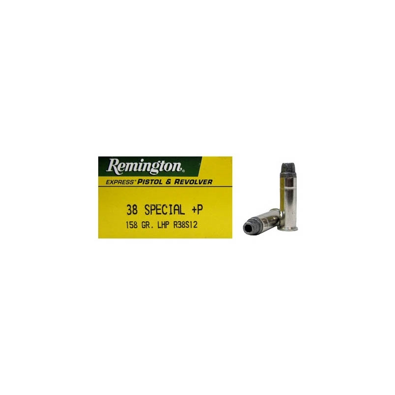 Remington Express 38 Special Ammo 158 Grain +P Lead Hollow Point