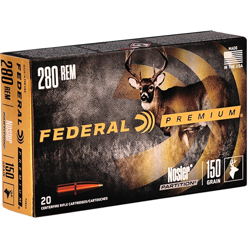 Federal Premium Vital-Shok 280 Remington Ammo 150 Grain Nosler Partition - P280A