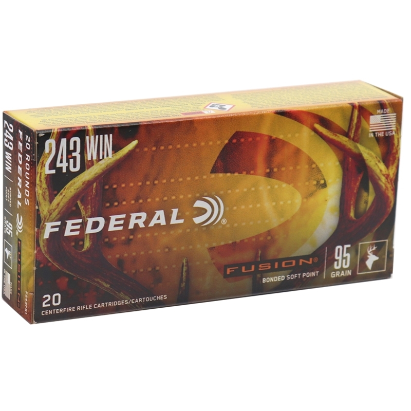 Federal Fusion 243 Winchester Ammo 95 Grain Soft Point