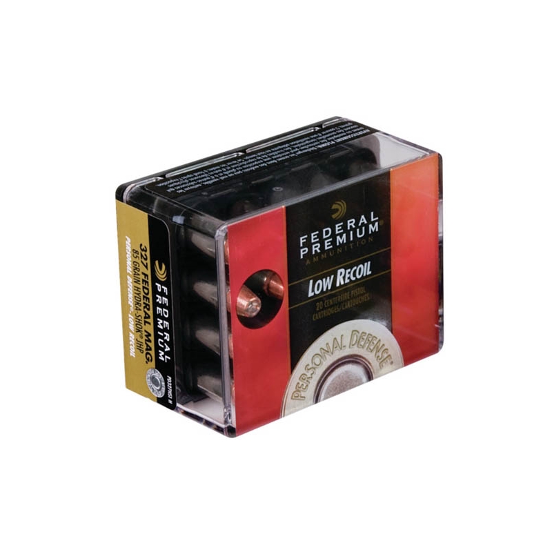 Federal Personal Defense 327 Federal Magnum Ammo 85 Grain Hydra-Shok Jacketed Hollow Point