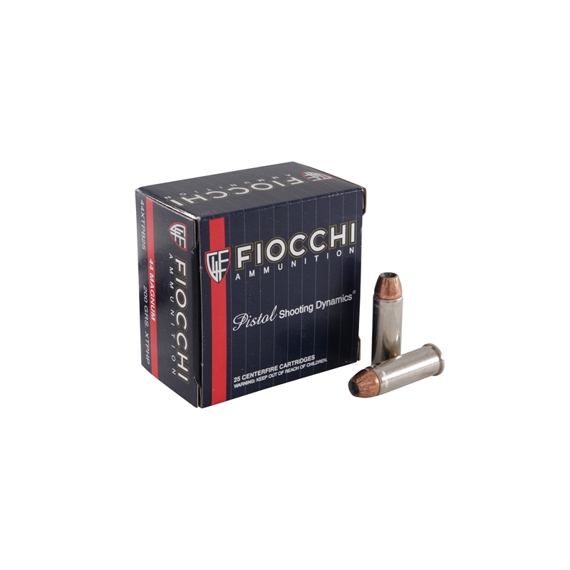 Fiocchi Extrema 44 Remington Magnum Ammo 200 Grain Hornady XTP Jacketed Hollow Point