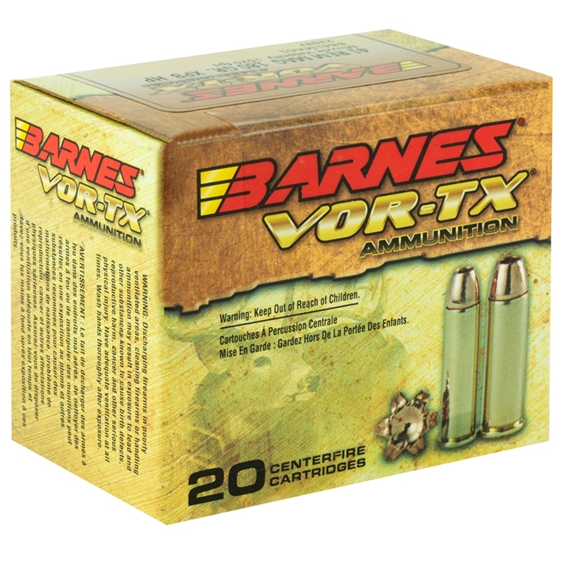 Barnes VOR-TX 41 Remington Magnum Ammo 180 Grain XPB Hollow Point Lead-Free 