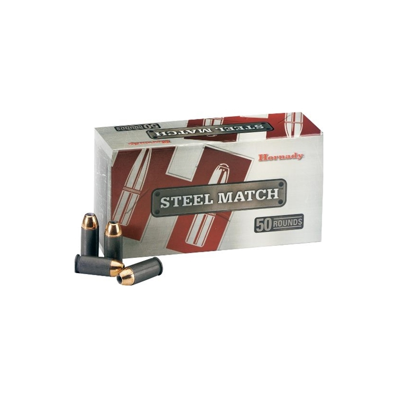 Hornady Steel Match 9mm Luger Ammo 125 Grain Jacketed Hollow Point HAP Steel Case 