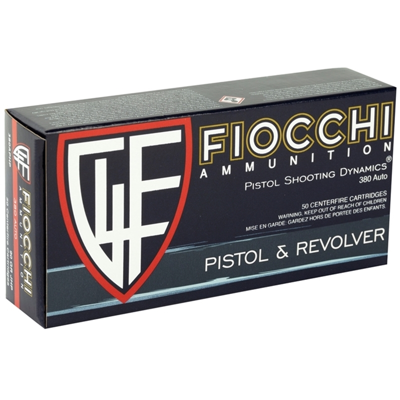 Fiocchi Shooting Dynamics 380 ACP AUTO Ammo 90 Grain Jacketed Hollow Point