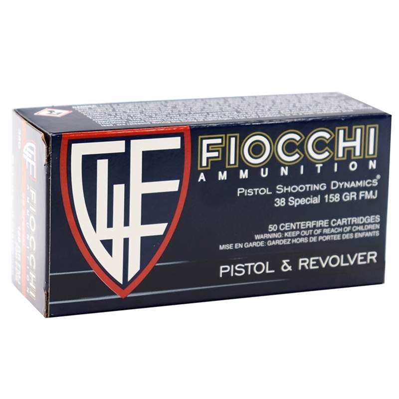 Fiocchi Shooting Dynamics 38 Special Ammo 158 Grain Full Metal Jacket