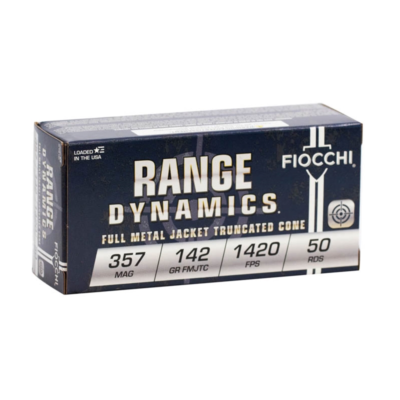 Fiocchi Range Dynamics 357 Magnum Ammo 142 Grain Full Metal Jacket