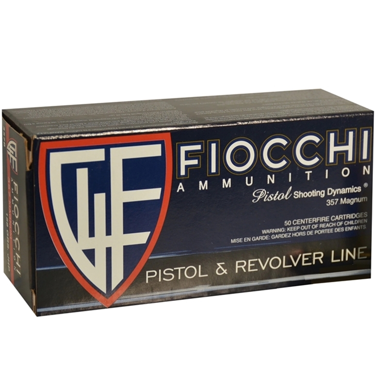 Fiocchi Shooting Dynamics 357 Magnum Ammo 158 Grain Jacketed Hollow Point