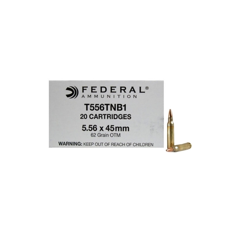 Federal Lake City 5.56x45mm NATO Ammo 62 Grain Open Tip Match