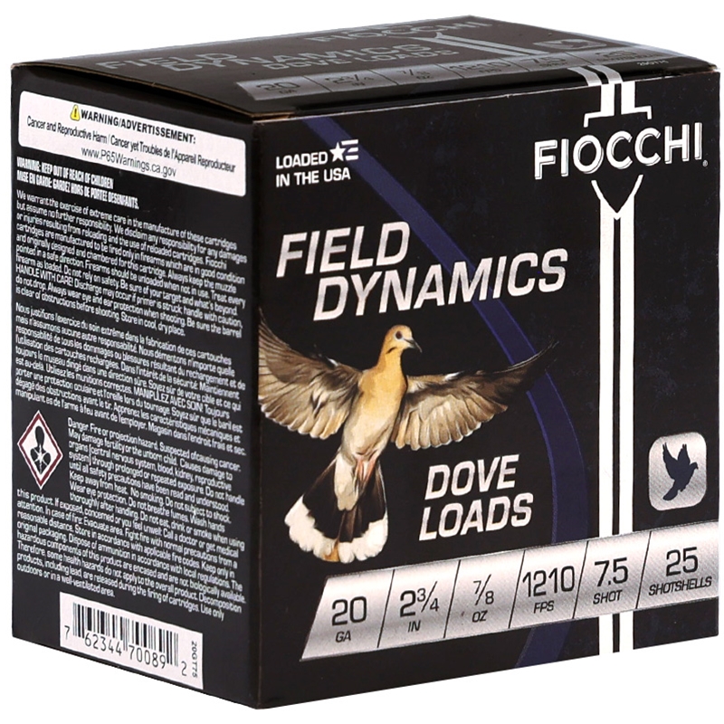 Fiocchi Field Dynamics 20 Gauge Ammunition 2-3/4