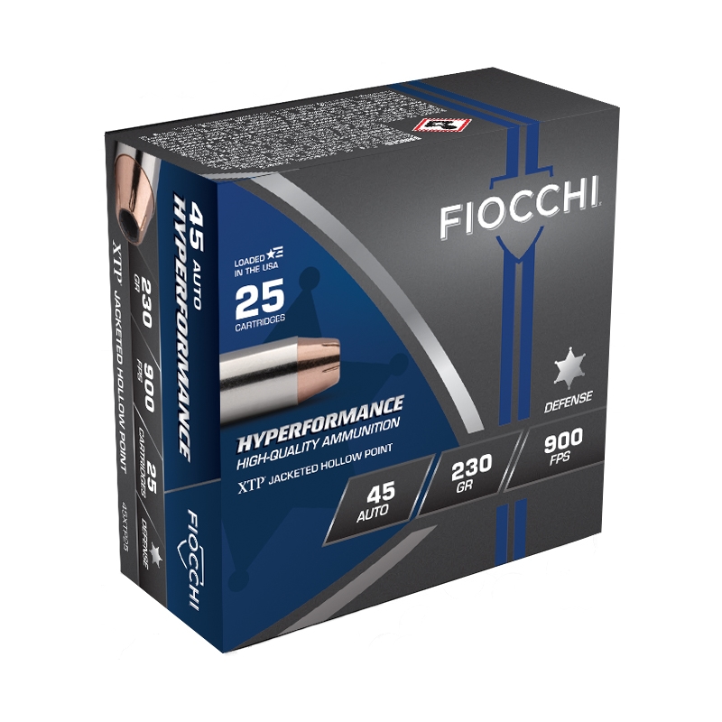 Fiocchi Extrema 45 ACP AUTO Ammo 230 Grain Hornady XTP Jacketed Hollow Point