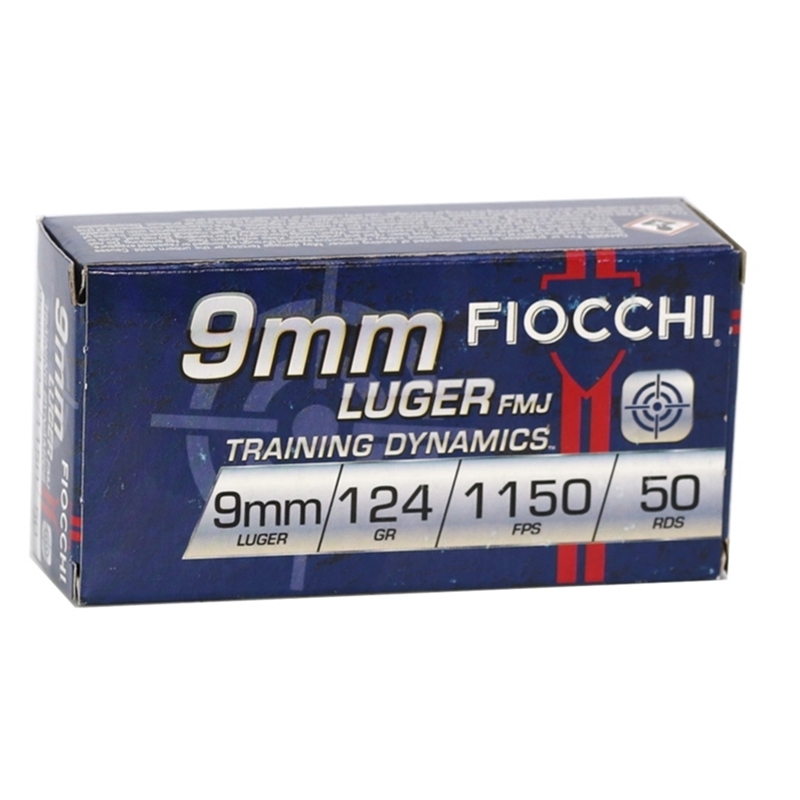 Fiocchi Shooting Dynamics 9mm Luger Ammo 124 Grain Full Metal Jacket