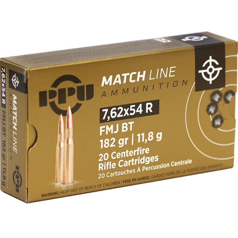 Prvi Partizan Match 7.62x54R Ammo 182 Grain Full Metal Jacket