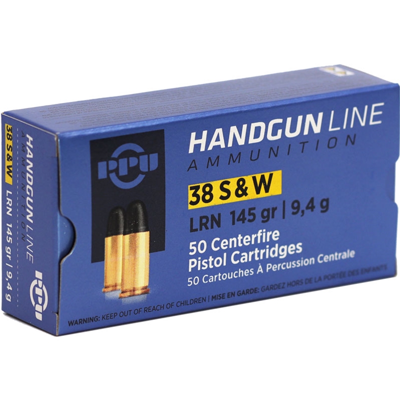 Prvi Partizan 38 S&W Ammo 145 Grain Lead Round Nose