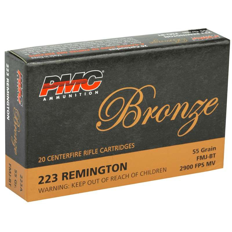 PMC Bronze 223 Remington Ammo 55 Grain Full Metal Jacket