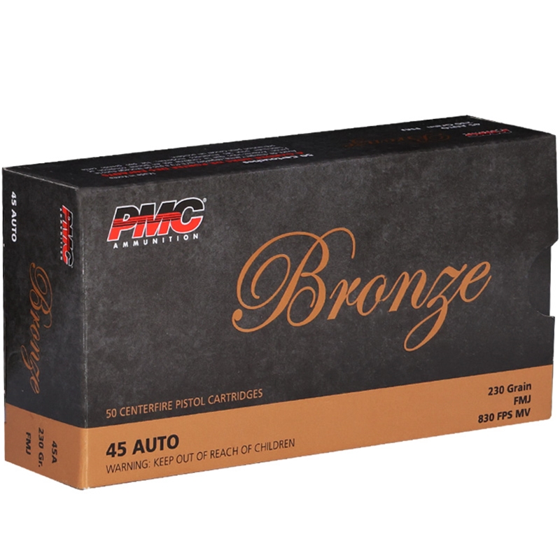 PMC Bronze 45 ACP AUTO Ammunition 230 Grain Full Metal Jacket - PMC45A