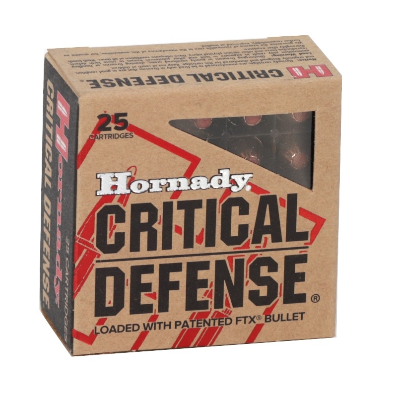 Hornady Critical Defense 9x18mm Makarov Ammo 95 Grain Flex Tip Expanding