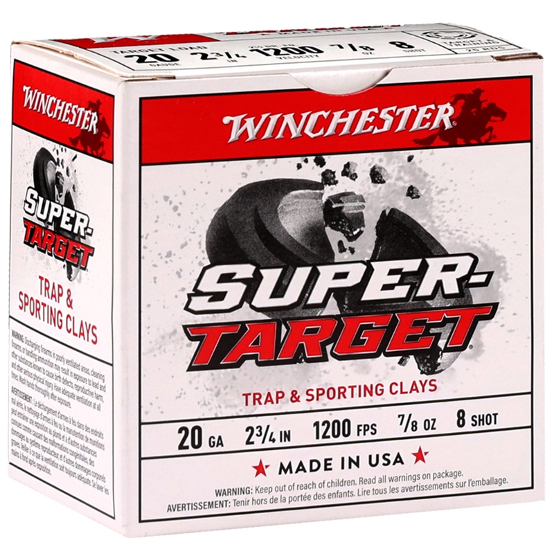 Winchester Super Target 20 Gauge Ammo 2 3/4