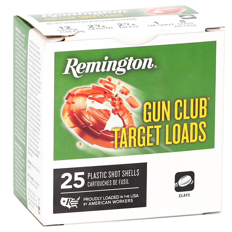 Remington Gun Club Target 12 Gauge Ammo 2 3/4