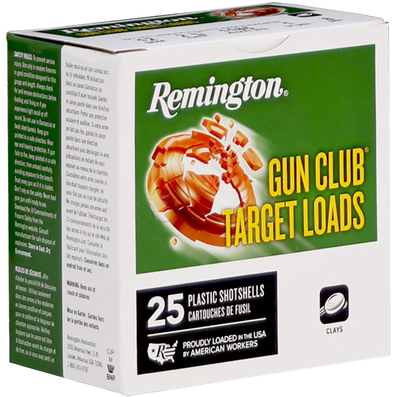 Remington Gun Club Target 12 Gauge Ammo 2 3/4